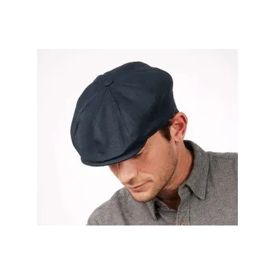 Black Linen Irish Cap - Hanna Hats Reference: 11572 | Traclet Hat Shop