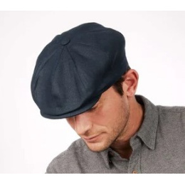 Black Linen Irish Cap - Hanna Hats