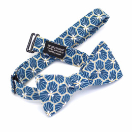Teal Japanese Kikko Bow Tie - Le Coq En Pap