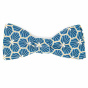 Teal Japanese Kikko Bow Tie - Le Coq En Pap