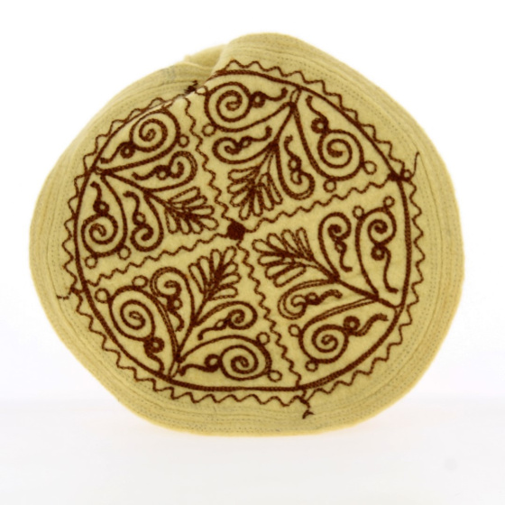 Embroidered Beige Pakol