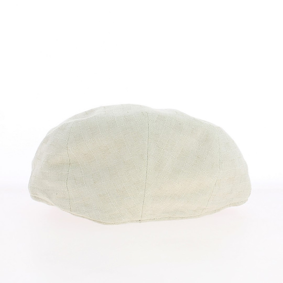 Classic white checkered flat cap