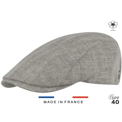 Casquette Plate Parfaite Soie Grise - Fléchet