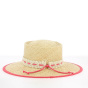 Cesena Straw Wide Brim Hat with Border - Traclet