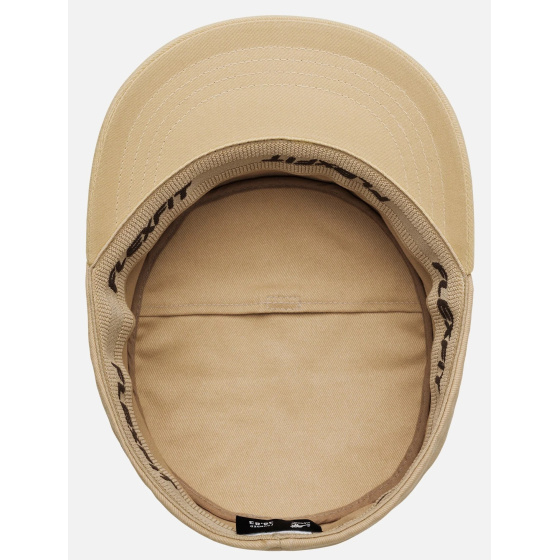 Beige Cotton Twill Army Cap - Kangol
