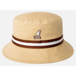 Kangol Stripe Lahinch Cotton Bucket Hat - Taupe
