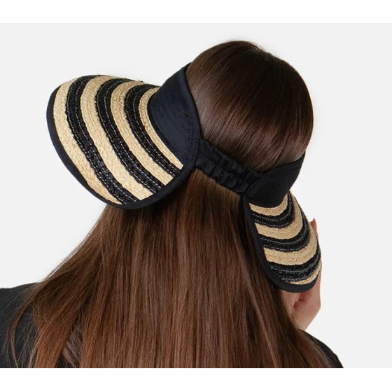 Visor Cap Tambou Natural Straw & Black - Barts