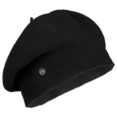 Luna Black Merino Wool Beret - Heritage by Laulhère Reference: 10887 | Chapellerie Traclet