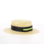 Natural Straw Hat Black and Green