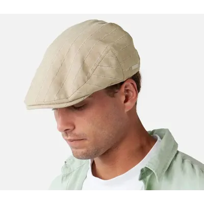 Casquette Plate Jarvis Beige Lin & Coton - Barts