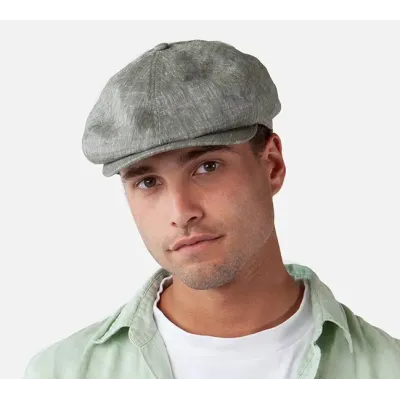 Jamaica Flat Cap Linen & Cotton Taupe - Reference: 21749 | Traclet Hat Shop