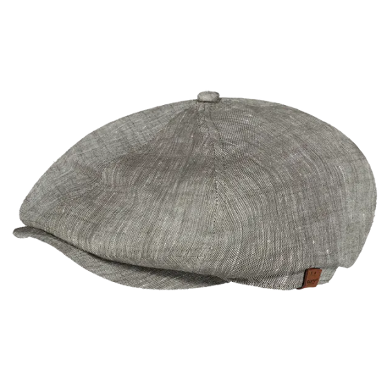 Jamaica Flat Cap Linen & Cotton Taupe - Barts