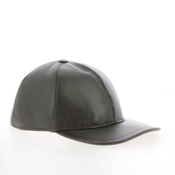Brown Nappa Leather Cap