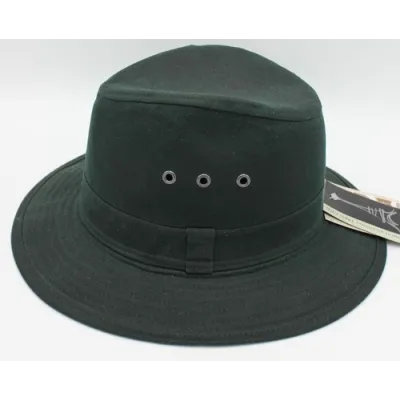 Oiled Cotton Hat Sologne Olive - Traclet Reference: 21784| Chapellerie Traclet