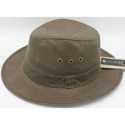 Waxed Cotton Hat Sologne Khaki - Traclet Reference: 21785| Chapellerie Traclet