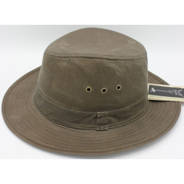 Waxed Cotton Hat Sologne Khaki - Traclet