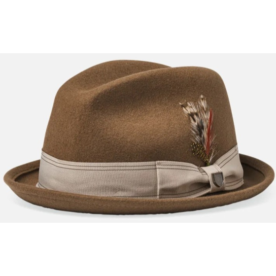Trilby Gain Wool Felt Desert Brown Hat - Brixton