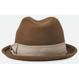 Brown Desert Wool Felt Trilby Gain Hat - Brixton