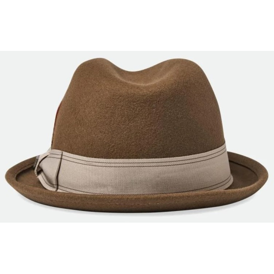 Chapeau Trilby Gain Feutre Laine Marron Désert - Brixton
