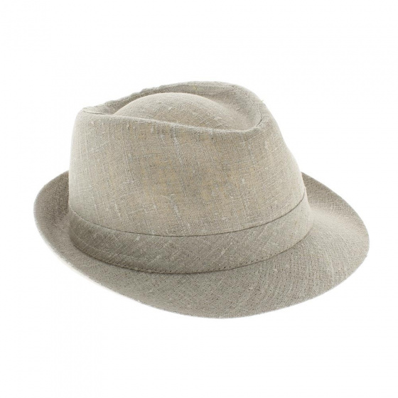 Natural linen trilby hat Natural linen trilby hat