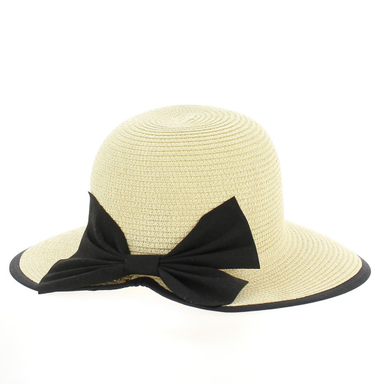 Chapeau Tessuto avec nœud noir Chapeau Tessuto avec nœud noir