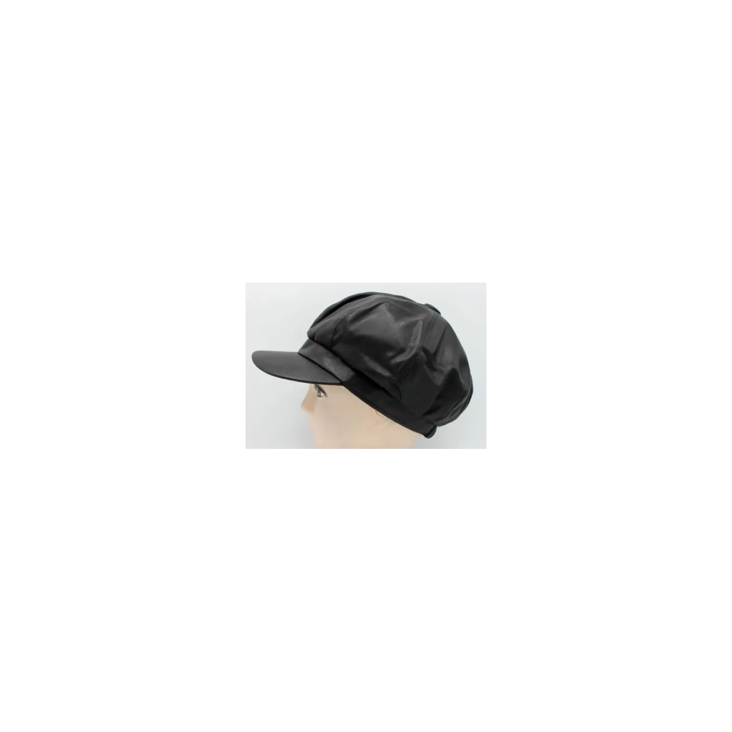Modena Faux Leather Newsboy Cap - Traclet reference 21817 traclet hat shop