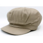Modena Faux Leather Newsboy Cap - Traclet