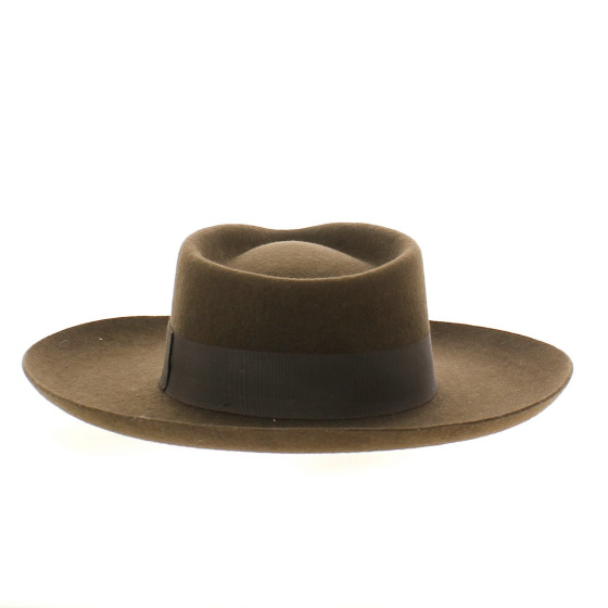 Brown Felt Fedora Hat
