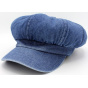 Jansper Newsboy Cap Washed Blue Denim - Traclet