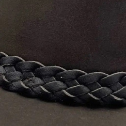 5 Braids Brown Leather Hat Band - Jacaru
