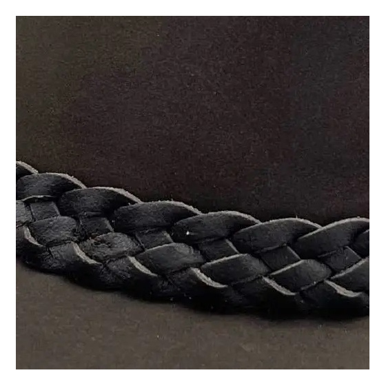 5 Braids Brown Leather Hat Band - Jacaru
