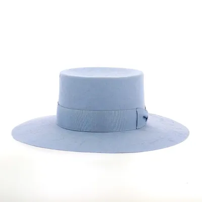 Chapeau Cordobés en Feutre Bleu