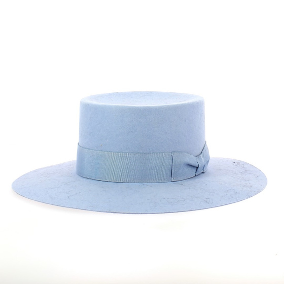 Blue Felt Cordobes Hat