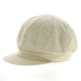 Hudson Beige Newsboy Cap