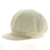 Hudson Beige Newsboy Cap