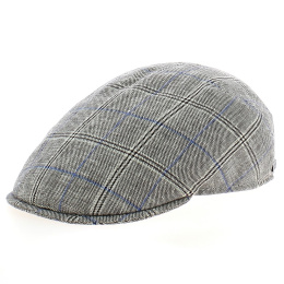 Gray Cotton Flat Cap Milano