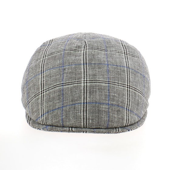 Gray Cotton Flat Cap Milano