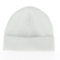 White Tinta Unita Cotton Beanie