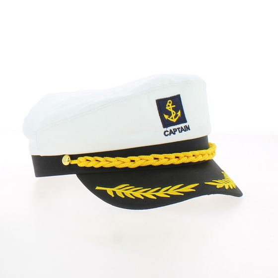 Marine Captain Cap Black and White