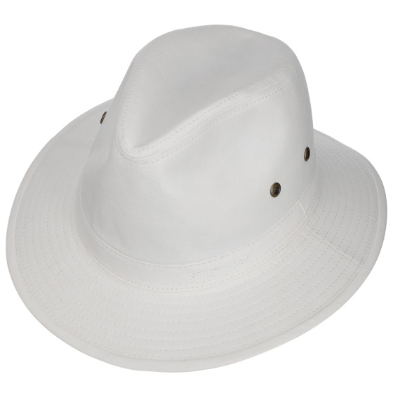 Chapeau Traveller Virginia Coton Biologique Blanc UPF 40+ - Stetson