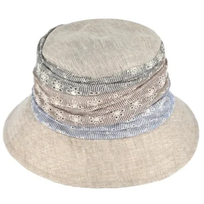 Women's Padua Cotton & Linen Bucket Hat - Traclet reference 21932 traclet hat shop