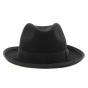 Chapeau Fedora Noir à Bord Large