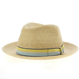 Monaco Natural Straw Fedora Hat