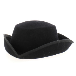 Chapeau Tricorne en Feutre Laine