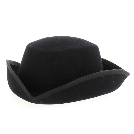 Chapeau Tricorne en Feutre Laine