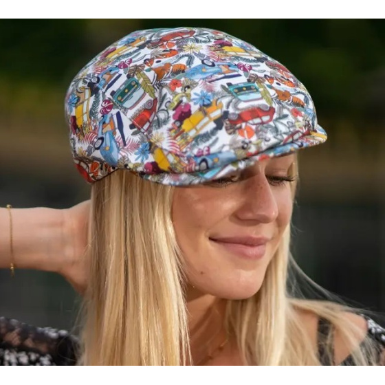 Polino Rounded Cotton Cap Multicolor Hawaii Patterns - Flechet
