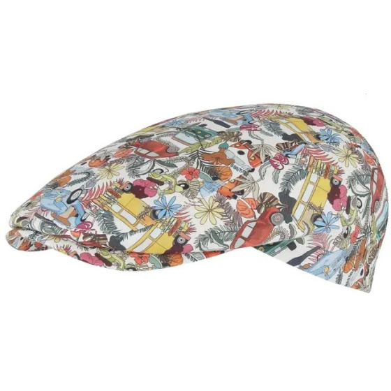 Casquette Bombée Polino Coton Multicolore Motifs Hawaï - Flechet