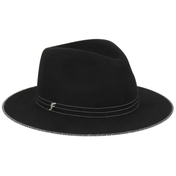 Chapeau Fedora Le Flo Feutre Laine Noir - Flechet