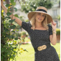 Monique Couture Wide-Brimmed Natural Straw Hat - Flechet