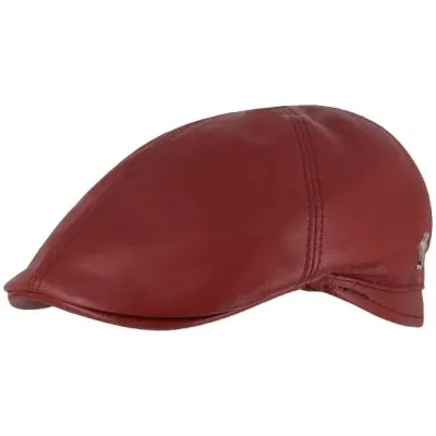Duck Bill Leather Cap Burgundy - Flechet Reference: 8654 | Chapellerie Traclet
